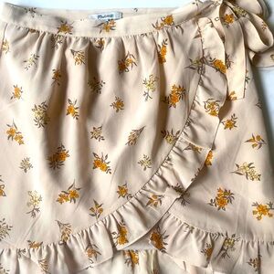 Madewell Women's Meadow Silk Wrap Miniskirt